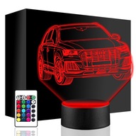 LED NOČNÁ LAMPA AUDI Q7 AUTO CAR 3D + darčeková soška NARODENINY NA DIAĽKU