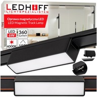 LED lineárna lampa reflektor pre magnetickú lištu 6W BLACK 4000K svietidlo