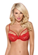 PODPRSENKA OBSESSIVE SOFT 829-BRA-3 ČERVENÁ S/M