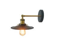 NÁSTENNÁ LAMPA RETRO LOFT E27 ZLATÁ ČIERNA