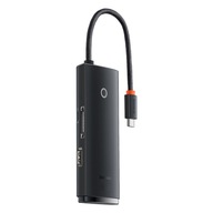 BASEUS ADAPTER HUB USB-C 2x USB 3.0 HDMI 4K SD OTG ČÍTAČKA KARIET ČIERNA