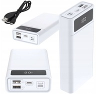 Power banka 40000mAh 2xUSB rýchle PD QC USB-C biela