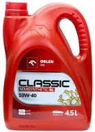 Orlen Oil Classic 10W40 Semisyntetický SL motorový olej 4,5L