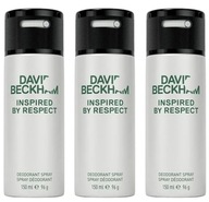 David Beckham Inspired By Respect Deodorant For Men sprej 150ml 3x