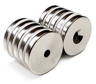 NEODYMIOVÝ MAGNET 20x8/4x3 mm NA SKRUTKY - 10 ks. N38 SUPER SILNÉ