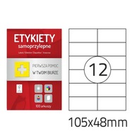 Samolepiace etikety A4 100 listov 105 x 48