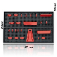 Perforovaná nástenná doska na náradie 80 x 50 cm