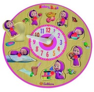 VZDELÁVACIE DREVENÉ PUZZLE MASHA HODINY 7 PRVKOV