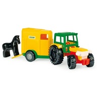 TRAKTOR S PRÍVESOM 38cm + Kôň 38 WADER 353 FARMER