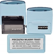 Pečiatka Wagraf B3s Blue 47x18mm do 6 riadkov + Dizajnová guma