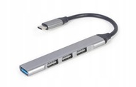 HUB GEMBIRD HUB USB-C port USB 3.0x1, USB 2.0x3