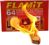 Podpaľovač Podpaľovač na grilovanie Biely FLAMIT 64 kociek