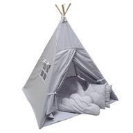 EDISA - TIPI stan pre deti vigvamové pompony + 3 vankúše + podložka 120X120 CE