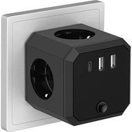 Cube Multi-zásuvka s 2 USB PORTY 7v1