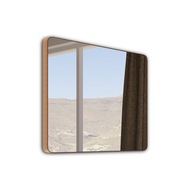 Podkrovné zrkadlo 90x70 brúsený hliníkový rám