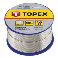 Topex Cín spájka 60% Sn drôt 1,5mm 100g 44E532