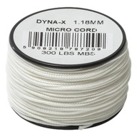 PARACORD DYNA X NANO Šnúra 30M 100+FT DVOJNÁ BIELA