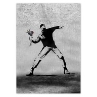 Plagáty 50x70 Banksy Flower Thrower