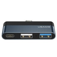 USAMS USB 2.0/USB 3.0/USB-C HUB adaptér