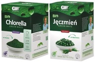 Green Ways BIO CHLORELLA prášok 350g + BIO JAČMEŇ tablety 210g