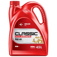 Syntetický motorový olej Orlen Oil CLASSIC DIESEL SYNTHETIC 5W-40 | 4,5 l