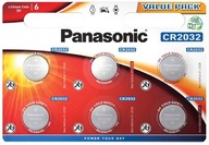 Panasonic CR2032 mini lítiová batéria 6PCS