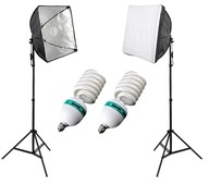 2x SOFTBOX STUDIO LAMPA 40x40 cm 650W FOTO VIDEO