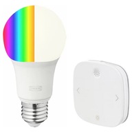 E27 smart LED RGB CCT žiarovka Biela SMART sada diaľkového ovládača IKEA TRADFRI