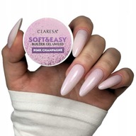 CLARESA SOFT & EASY BUILDER GÉL NA BUDOVANIE GÉL NAIL NAIL BUILDING GEL RUŽOVÉ ŠAMPANSKÉ 12g