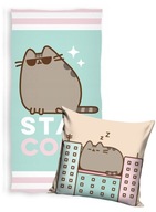 PUSHEEN osuška 140x70 BAVLNA + OBLIECKA NA VANKÚŠ 40x40 PUSHEN THE CAT