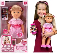 Natália, interaktívna chodiaca bábika so smartfónom, 41 cm, chodí 3+