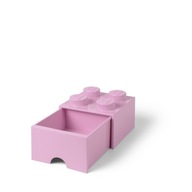 LEGO BOX SO ZÁSUVKOVÝM BLOKOM 4 SVETLO RUŽOVÝ