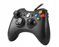 Káblový USB gamepad ovládač pre Xbox 360 a PC, čierny