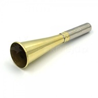 Signálna poľovnícka trúbka jednoduchá zlatá 12 cm