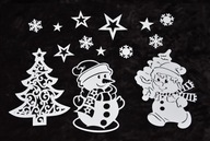 Zimný snehuliak Ozdoba vianočného stromčeka vitrážová škola