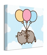 Obraz na plátne Pusheen Cat Colorful Balloons 40x40 cm