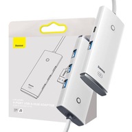 BASEUS PORTABLE HUB ADAPTÉR USB-C 4V1 4X USB-A 3.0 5 GBPS S 1M KÁBLOM