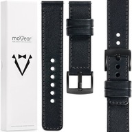 20 mm elegantný prémiový ručne vyrobený remienok na hodinky MOVEAR Black