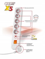 Predlžovací kábel ACAR X5 3M