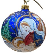 BAUBLE, ručne maľované sklenené ozdoby 10 cm