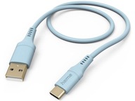 HAMA Flexibilný kábel USB - USB Type-C 1,5 m Modrý