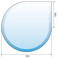 KRBOVÉ SKLO Z TEPENÉHO SKLA SKLO 100X100
