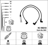 RC-VW210/NGK KÁBLE VÝŠ ZDRIEMNUTIE. VW 1,6/1,8 NGK