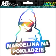 Nálepka na okno MARCELINA ON BOARD HOLOGRAM