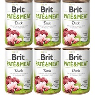 BRIT PATÉ & MEAT krmivo s kačacou 6x400g