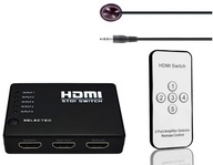 Switch 5 x HDMI FULL HD splitter s diaľkovým ovládaním