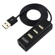 HUB USB 2.0 4-portový čierny Unitek