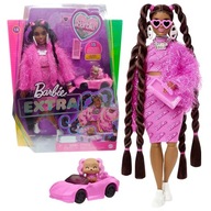 BARBIE FASHIONISTAS EXTRA BÁBIKA SO PSÍKOM DO AUTA DOPLNKY HHN06 MATTEL