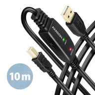 ADR-210B USB 2.0 A-M -> B-M Aktívny prepojovací kábel/zosilňovač 10m