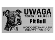 Plaketa poznámka Pes psa stráže pit bull